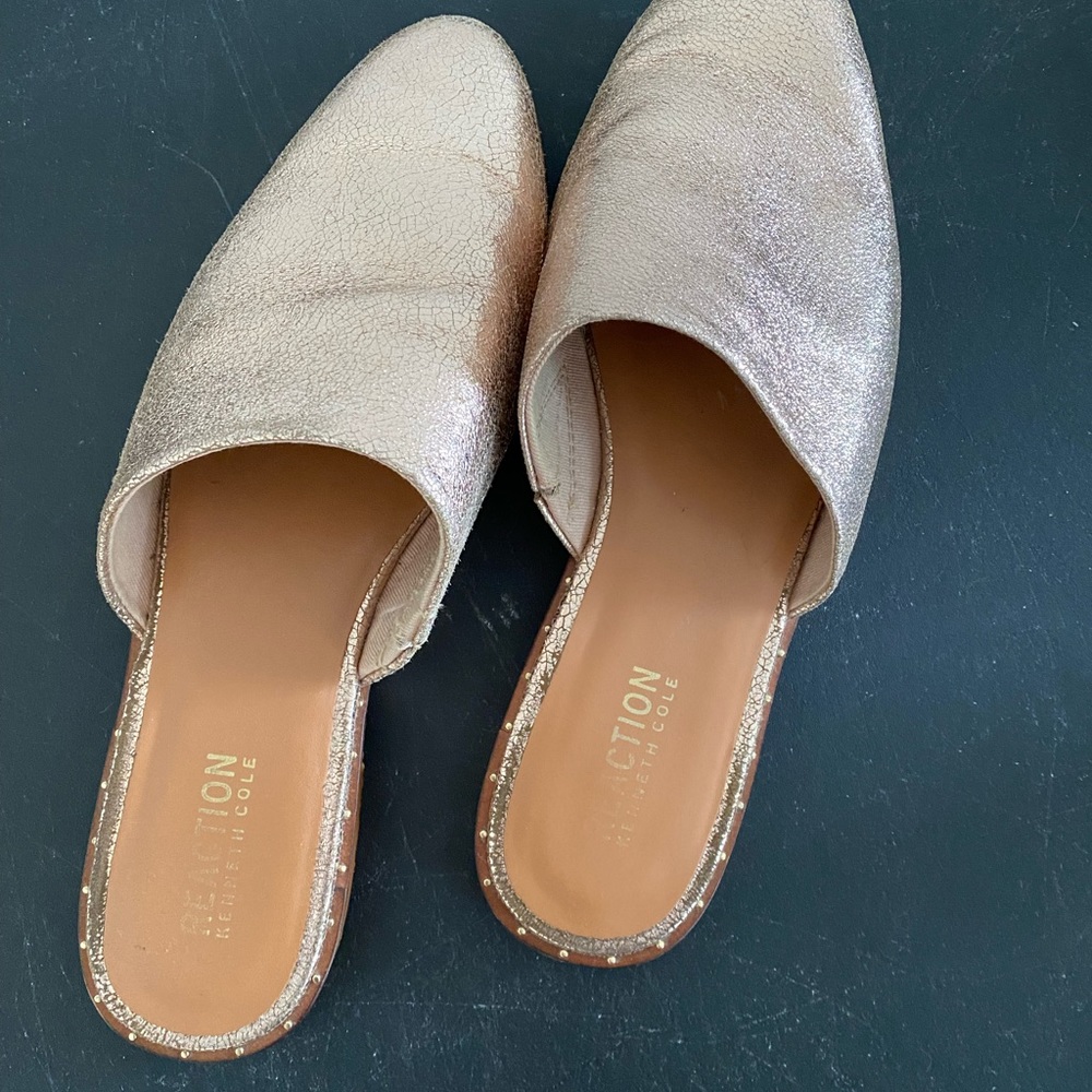Rose gold mules